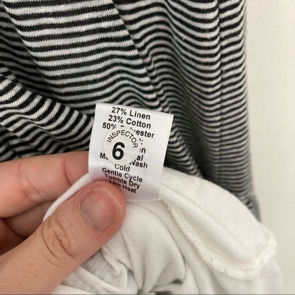 WILT Striped Asymmetric Drop Torso Tee Shirt Dress - Picture 9 of 10